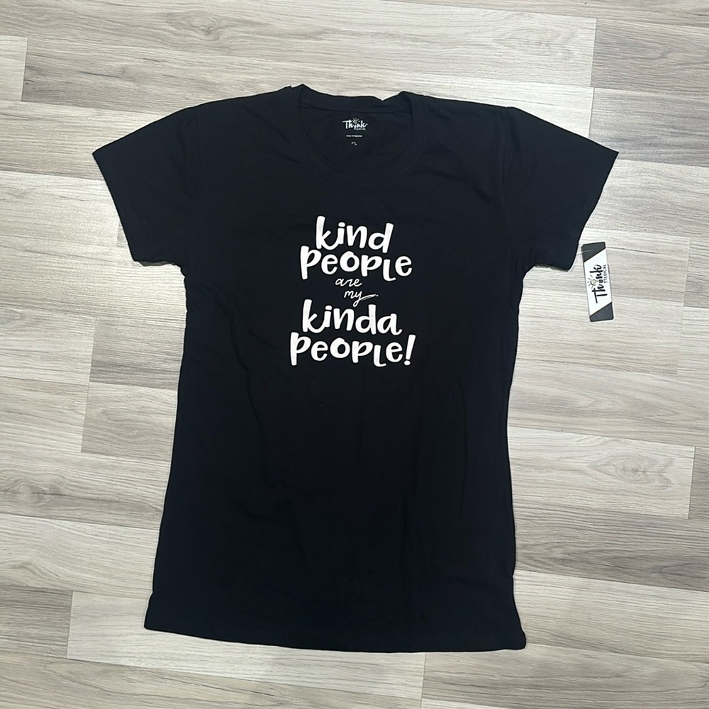THINK  Black T-Shirt Size XL NWT NC0243